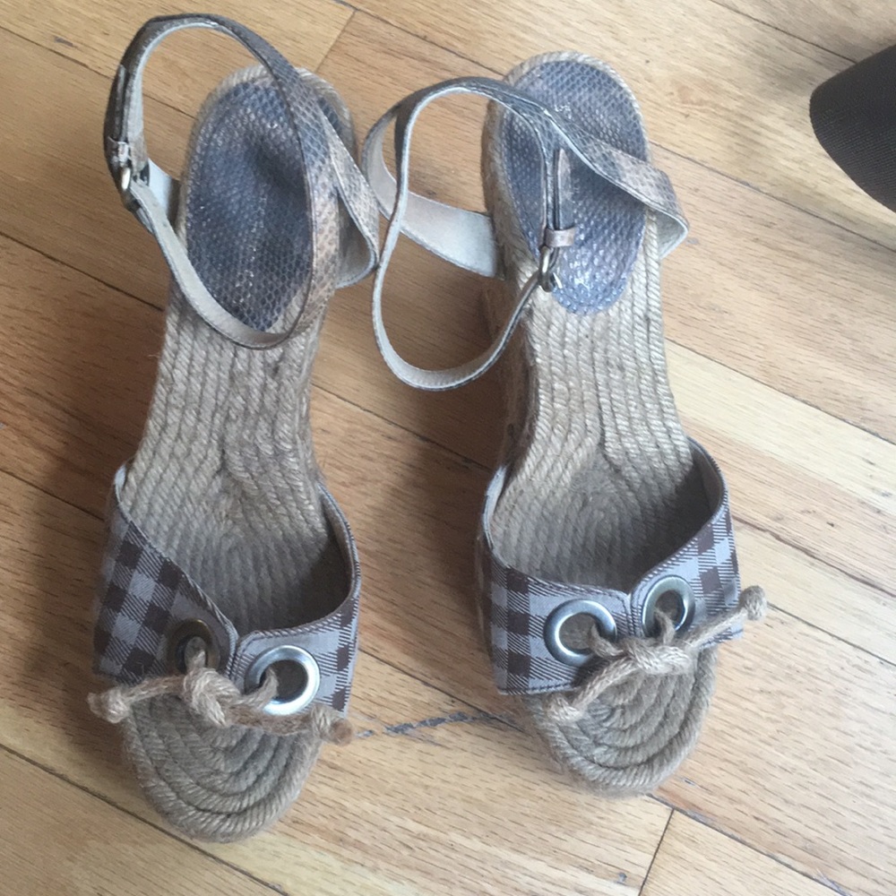 Brown and beige Burberry espadrilles - sz 38